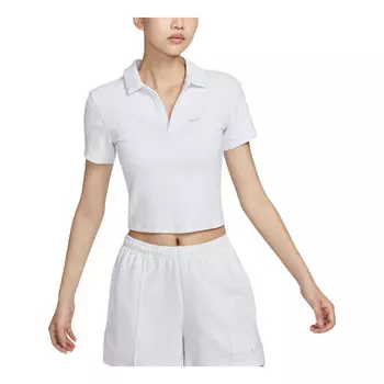 Рубашка поло sportswear essential polo shirt asia sizing 'white' Nike, белый