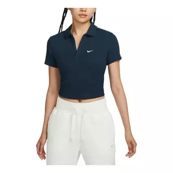Рубашка поло sportswear essential polo shirt asia sizing 'dark blue' Nike, синий