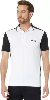 Рубашка-поло Sporty Color-Block Polo Shirt BOSS, цвет Fresh White