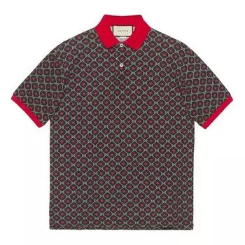 Рубашка поло ss20 star cotton short sleeves luxury polos 'red' Gucci, красный