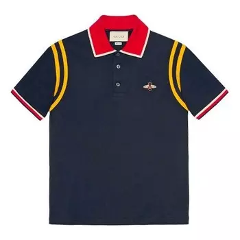 Рубашка поло ss21 polo shirt bee 'black' Gucci, черный