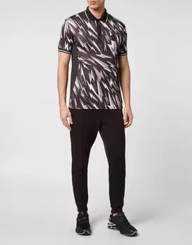 Рубашка-поло СС Plein Sport, цвет Black/Mint Green