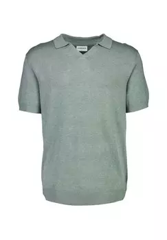 Рубашка поло SS V-NECK Lindbergh, цвет Jade Green Mel