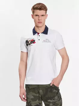 Рубашка поло стандартного кроя Aeronautica Militare, белый