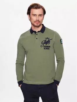 Рубашка поло стандартного кроя Aeronautica Militare, зеленый