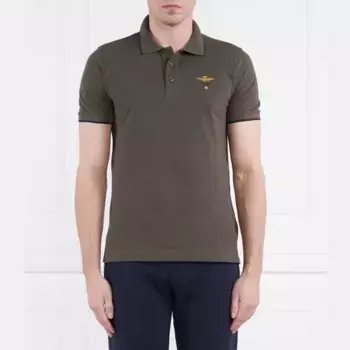 Рубашка поло стандартного кроя Aeronautica Militare, зеленый