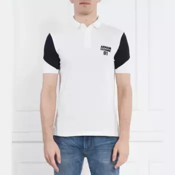 Рубашка поло стандартного кроя Armani Exchange, белый