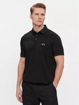 Рубашка поло стандартного кроя Armani Exchange, черный