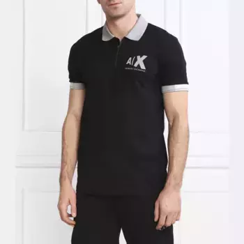Рубашка поло стандартного кроя Armani Exchange, черный