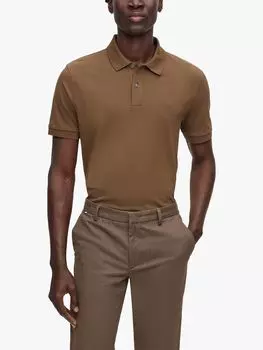 Рубашка поло стандартного кроя BOSS Pallas HUGO BOSS, открытый зеленый