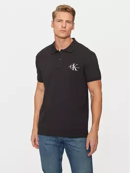 Рубашка поло стандартного кроя Calvin Klein Jeans, черный