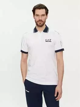 Рубашка поло стандартного кроя Ea7 Emporio Armani, белый