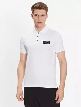 Рубашка поло стандартного кроя Ea7 Emporio Armani, белый