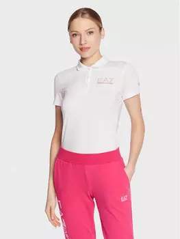 Рубашка поло стандартного кроя Ea7 Emporio Armani, белый