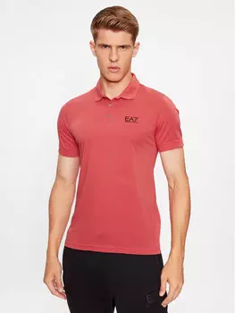 Рубашка поло стандартного кроя Ea7 Emporio Armani, красный