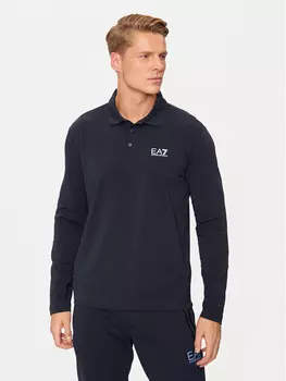 Рубашка поло стандартного кроя Ea7 Emporio Armani, синий