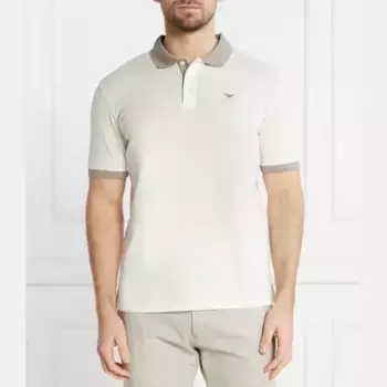 Рубашка поло стандартного кроя Emporio Armani, белый