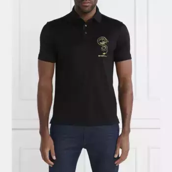 Рубашка поло стандартного кроя Emporio Armani, черный