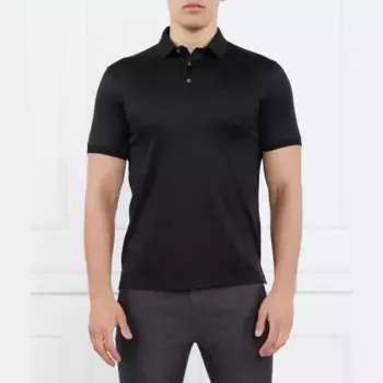 Рубашка поло стандартного кроя Emporio Armani, черный