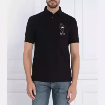 Рубашка поло стандартного кроя Emporio Armani, черный