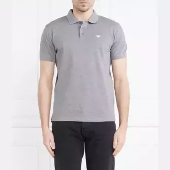 Рубашка поло стандартного кроя Emporio Armani, серый
