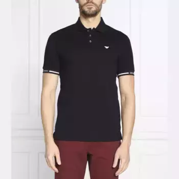 Рубашка поло стандартного кроя Emporio Armani, синий