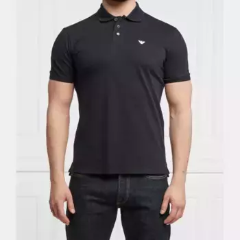 Рубашка поло стандартного кроя Emporio Armani, синий