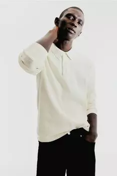 Рубашка поло стандартного кроя H&M, бежевый