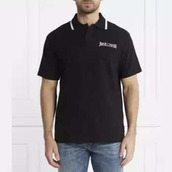 Рубашка поло стандартного кроя Just Cavalli, черный