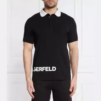 Рубашка поло стандартного кроя Karl Lagerfeld, черный