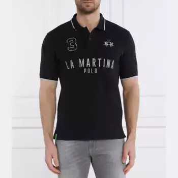 Рубашка поло стандартного кроя La Martina, черный