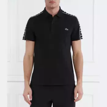 Рубашка поло стандартного кроя Lacoste, черный