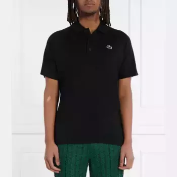 Рубашка поло стандартного кроя Lacoste, черный