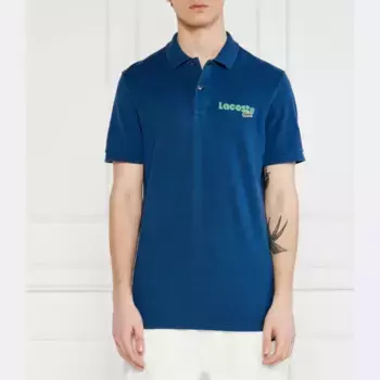 Рубашка поло стандартного кроя Lacoste, синий