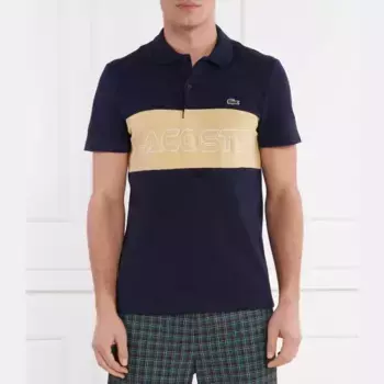 Рубашка поло стандартного кроя Lacoste, синий
