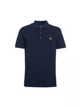 Рубашка поло стандартного кроя, однотонная рубашка поло Lyle & Scott, синий