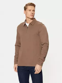 Рубашка поло стандартного кроя Selected Homme, коричневый