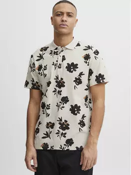 Рубашка поло стандартного кроя Solid, бежевый