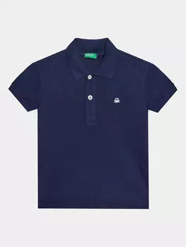 Рубашка поло стандартного кроя United Colors Of Benetton, синий