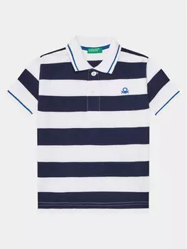 Рубашка поло стандартного кроя United Colors Of Benetton, синий