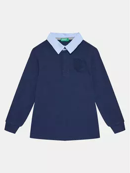 Рубашка поло стандартного кроя United Colors Of Benetton, синий