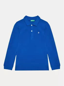 Рубашка поло стандартного кроя United Colors Of Benetton, синий