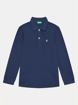 Рубашка поло стандартного кроя United Colors Of Benetton, синий