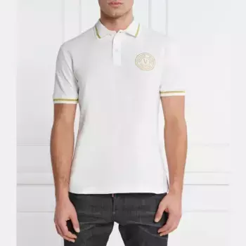 Рубашка поло стандартного кроя Versace, белый