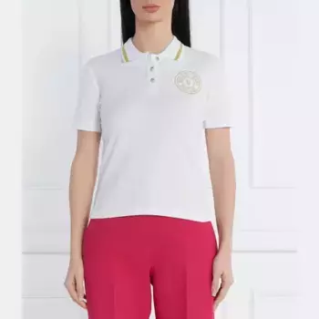 Рубашка поло стандартного кроя Versace, белый