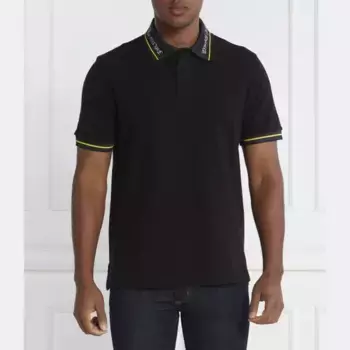 Рубашка поло стандартного кроя Versace, черный