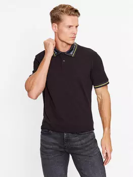 Рубашка поло стандартного кроя Versace Jeans Couture, черный