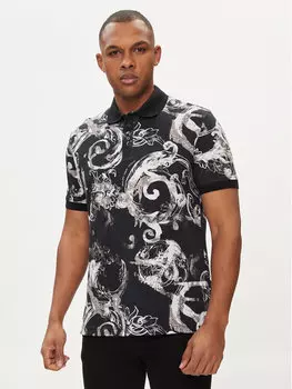 Рубашка поло стандартного кроя Versace Jeans Couture, черный