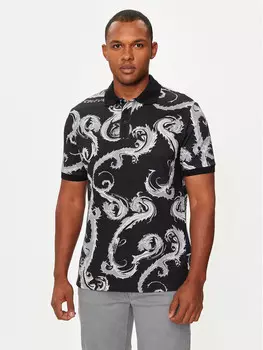 Рубашка поло стандартного кроя Versace Jeans Couture, черный