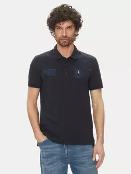Рубашка поло стандартный крой 251PO1854J593 Aeronautica Militare, синий